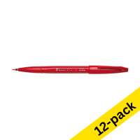 Pentel Sign SES15C red brush pen (12-pack)