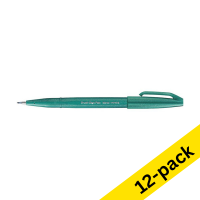 Pentel Sign SES15C turquoise green brush pen (12-pack)