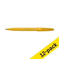 Pentel Sign SES15C yellow brush pen (12-pack)