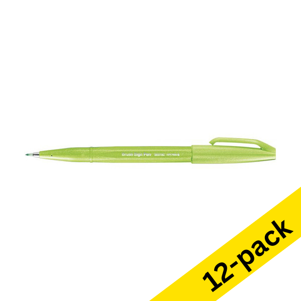 Pentel Sign light green brush pen (12-pack)  210155 - 1