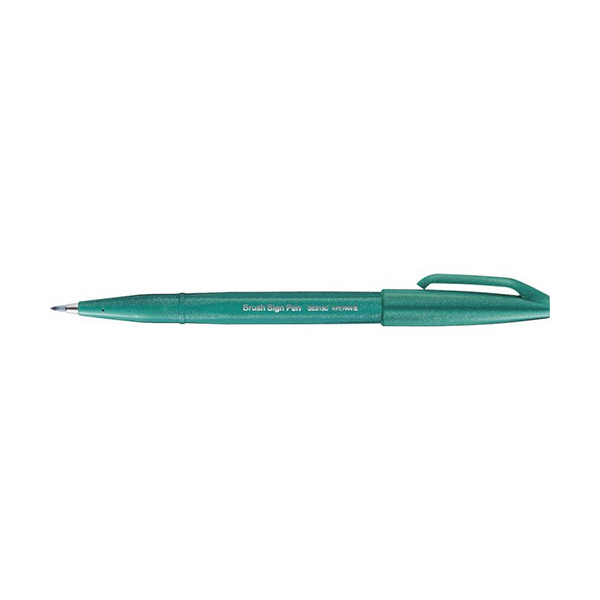 Pentel Sign turquoise green brush pen SES15C-D3 210113 - 1