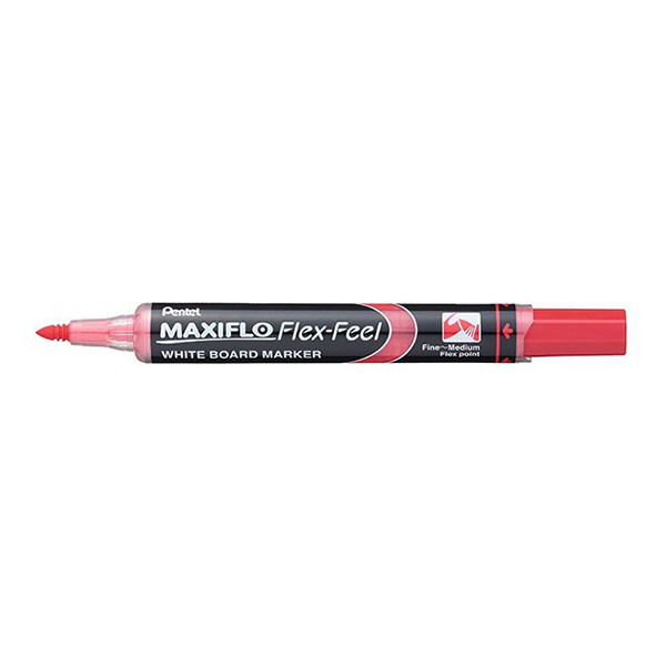 Whiteboard marker 1.5 - 4.5mm round tip | red | Pentel Flex-Feel 210364 - 1
