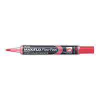 Whiteboard marker 1.5 - 4.5mm round tip | red | Pentel Flex-Feel 210364