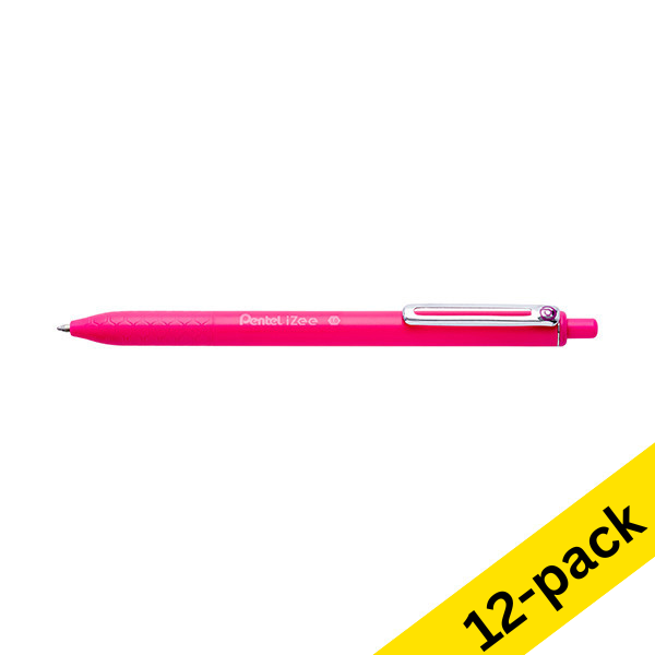 Pentel iZee BX470 pink ballpoint pen (12-pack)  210168 - 1