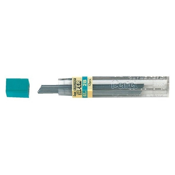 Pentel mechanical B pencil refill, 0.7mm (12-pack) P07B 210007 - 1
