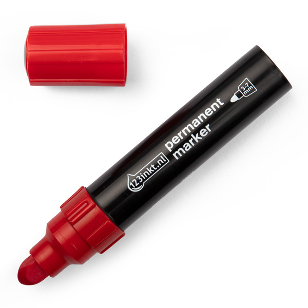 Permanent marker 3 - 7mm | 123ink | red 300835 - 1