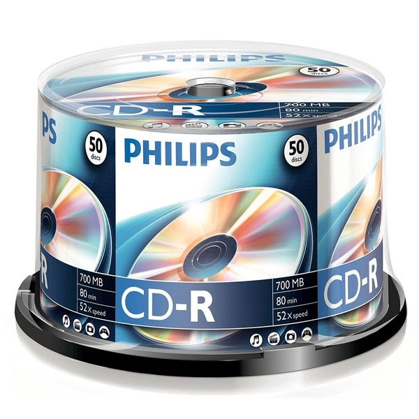 Philips CD-R 80 min. 50 in cakebox CR7D5NB50/00 098003 - 1