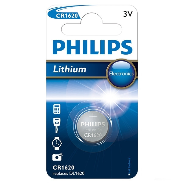 Philips CR1620 Lithium button cell battery CR1620/00B 098314 - 1