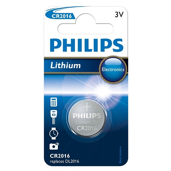 Philips CR2016 Lithium button cell battery CR2016/01B 098315 - 1