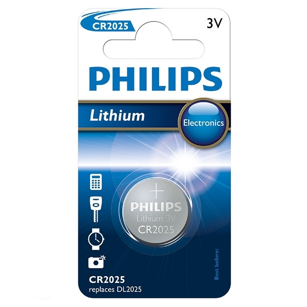 Philips CR2025 Lithium button cell battery CR2025/01B 098316 - 1