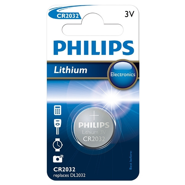 Philips CR2032 Lithium button cell battery CR2032/01B 098317 - 1