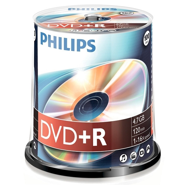 Philips DVD+R 100 in cakebox DR4S6B00F/00 098013 - 1