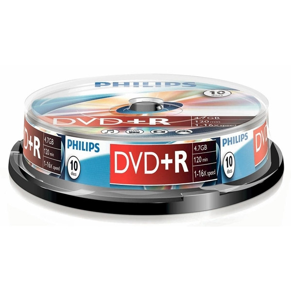 Philips DVD+R 10 in cakebox DR4S6B10F/00 098010 - 1