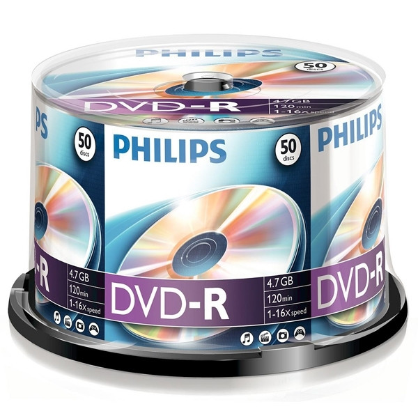 Philips DVD-R 50 in cakebox DM4S6B50F/00 098029 - 1