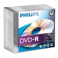 Philips DVD-R slimline (10-pack) DM4S6S10F/00 098026