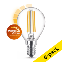 Philips E14 LED WarmGlow dimmable filament ball bulb 3.4W (40W) (6-pack)