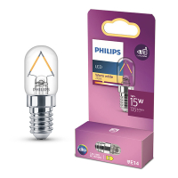 Philips E14 LED clear filament T20 tube bulb 1W (15W) | 2700K LPH04145