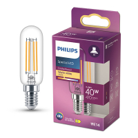 Philips E14 LED clear filament T25 tube bulb 3.4W (40W) | 2700K LPH04186