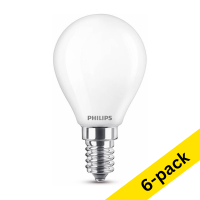 Philips E14 LED matte ball bulb 4.3W (40W) | 4000K (6-pack)