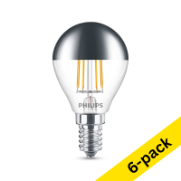 Philips E14 LED silver mirror head ball bulb 4W (35W) (6-pack) LPH00488