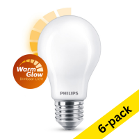 Philips E27 LED WarmGlow dimmable matte pear bulb 3.4W (40W) (6-pack)