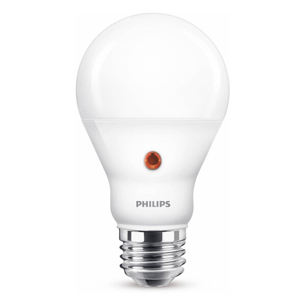 Philips E27 LED warm white day/night sensor matte pear bulb 7.5W (60W) LPH02348 - 1