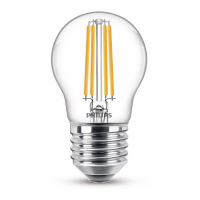 Philips E27 warm white LED filament ball bulb 6.5W (60W) 929002029055 LPH02374