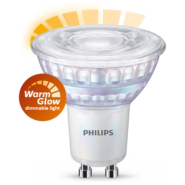 Philips GU10 LED WarmGlow dimmable spot bulb 2.6W (35W) 929002065503 LPH01391 - 1