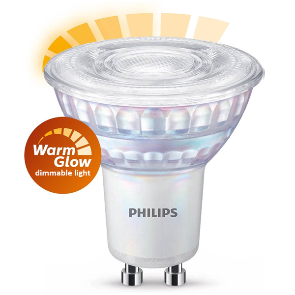 Philips GU10 LED WarmGlow dimmable spot bulb 3.8W (50W) 929002065703 LPH02527 - 1