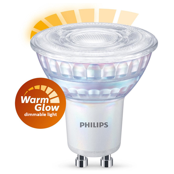 Philips GU10 LED WarmGlow dimmable spot bulb 6.2W (80W) 929002065903 LPH01271 - 1