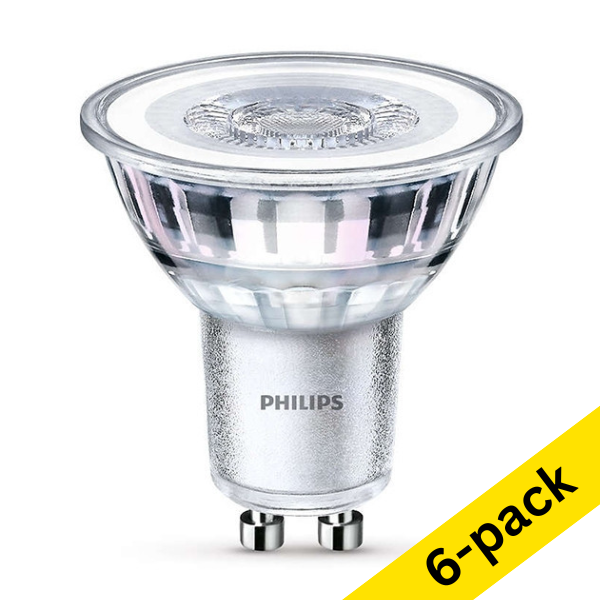 Philips GU10 LED glass spotlight 2.7W (25W) | 3000K (6-pack) LPH02695 - 1
