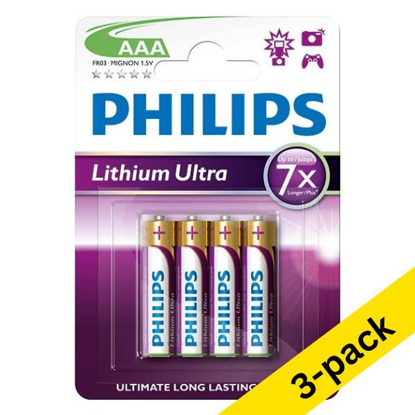 Philips Lithium Ultra FR03 Micro AAA battery (3 x 4-pack) APH00126 - 1
