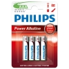 Philips Power Alkaline AAA LR03 batteries 4-pack