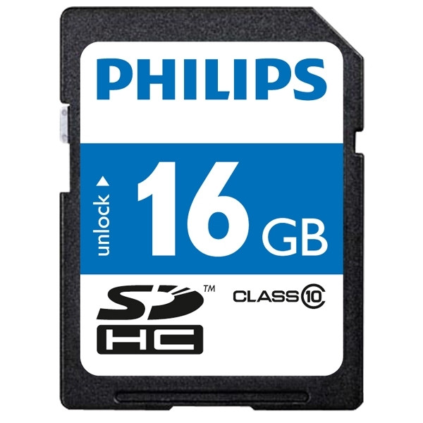 Philips SDHC memory card Class 10 / 16GB FM016SD45B FM16SD45B/00 098112 - 1