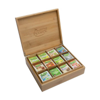 Pickwick Professional Bamboo Tea Chest, 12 compartments (including 12 tea flavours) 423574