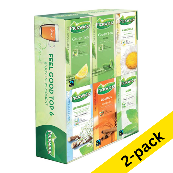 Pickwick Professional Feel Good Top 6 tea selection (2 x 150-pack) 404311 - 1