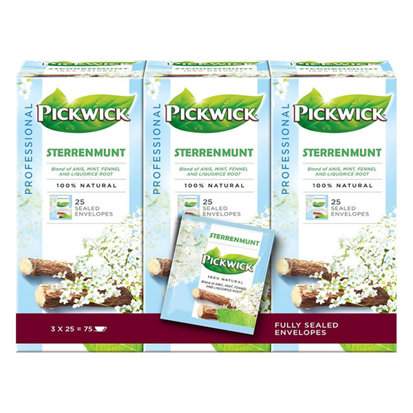 Pickwick Professional Star Mint tea (3 x 25-pack)  421014 - 1