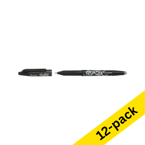 Ballpoint pen | erasable | black | Pilot Frixion | 12-pack 240076 - 1