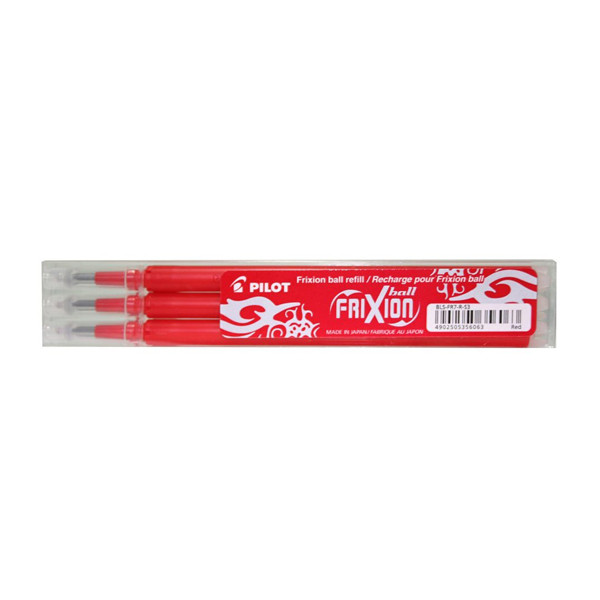 Ballpoint pen refill | erasable | red | Pilot Frixion | 3-pack 405017 - 1