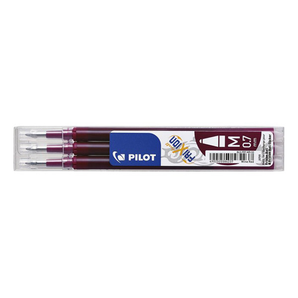 Ballpoint pen refill | erasable | wine red | Pilot Frixion | 3-pack 405506 - 1
