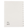 Plastic tabs 1-12 (12 white tabs) | A4, 23-hole | 123ink