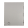 Plastic tabs 1-20 (20 grey tabs) | Extra wide A4+, 23-hole | 123ink 301539 - 1