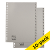 Plastic tabs 1-52 (52 grey tabs) | A4, 23-hole | 123ink | 10-pack 301888 - 1