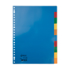 Plastic tabs (10 coloured tabs) | A4, 23-hole | 123ink 301625 - 1