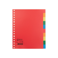 Plastic tabs (10 coloured tabs) | A5, 17-hole | 123ink 300530