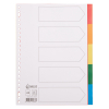 Plastic tabs (5 white/coloured tabs) | A4, 23-hole | 123ink