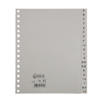 Plastic tabs A-Z (20 grey tabs) | A5, 17-hole | 123ink 301541