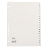 Plastic tabs A-Z (20 white tabs) | A4, 23-hole | 123ink