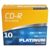Platinum CD-R 80 min. in slimline cases (10-pack)