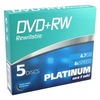 Platinum DVD + RW rewritable 5 pieces in jewelcase 100161 090310